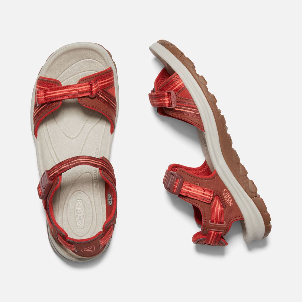 Keen Outdoor Sandalet Kadın Mercan/Kırmızı - Terradora Ii Open Toe - Türkiye LFJI09368